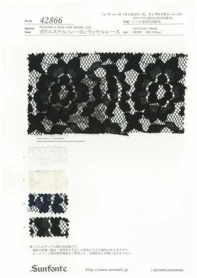 42866 Polyester/Viskose-Raschelspitze