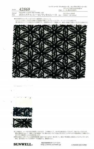 42869 Polyester/Viskose-Raschelspitze