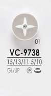 VC9738 Rosa Locken-ähnlicher Kristallstein-Knopf Zum Färben
