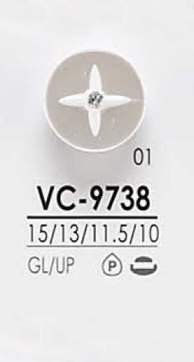 VC9738 Färbbarer Knopf im Pin-Curl-Stil mit Kristallstein