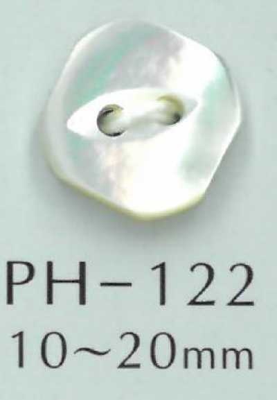 PH122 Quadratischer Katzenaugen-Muschelknopf