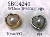 SBC4240 Herzförmiger Metallknopf