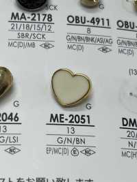 ME2051 Herzförmiger Metallknopf Zum Färben[Taste] IRIS Sub-Foto