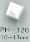 PH320 Rautenförmiger Nostoc-Verrucosum-Muschelknopf Aus Metall
