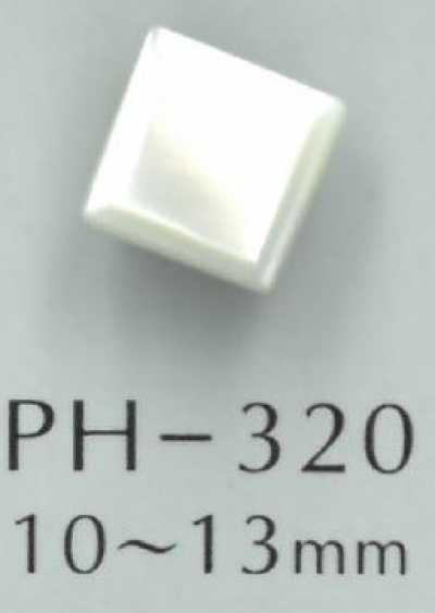 PH320 Rautenförmiger Muschelknopf mit Metallschlaufe