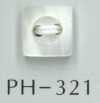 PH321 2-Loch quadratischer gerillter Muschelknopf