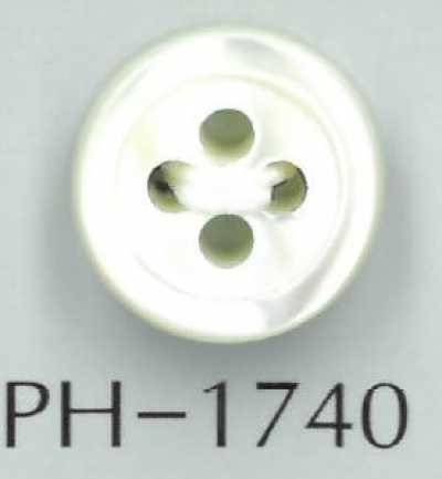 PH1740 Größe 17, 4 mm dicker Muschelknopf
