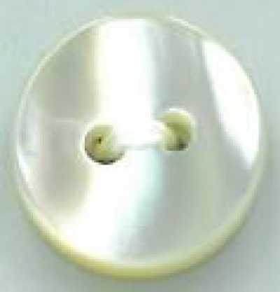 T1044 4 mm dicker 2-Loch-Flachknopf aus Naturmuschel
