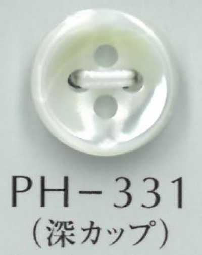 PH331 4MM 4-Loch-Tiefwölbiger Muschelknopf, 4 mm dick