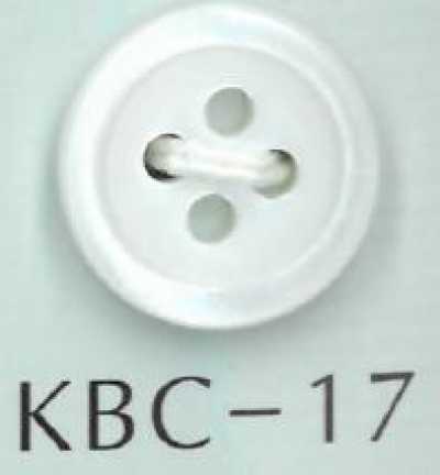 KBC-17 BIANCO SHELL 4-Loch Größe 17 Muschelknopf