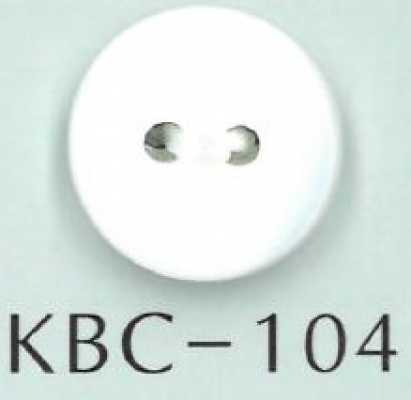 KBC-104 BIANCO Muschel 2-Loch-Flachknopf