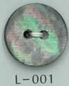 L-001 2-Loch-Muschelknopf mit scharfer Linie