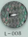 L-008 Diamantgravierter 2-Loch-Muschelknopf