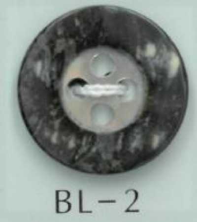 4-Loch-Muschelknopf mit Farbwechselzentrum