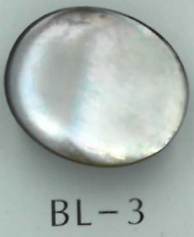 BL-3 Ovaler Muschelknopf mit Steg