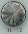 BL-10 Muschelknopf mit Blumenmuster und Metallsteg