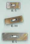 R 2-Loch rechteckiger Muschelknopf