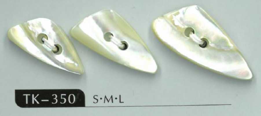 TK350 Dreieckiger Takase-Muschel-Knopf mit 2 Löchern