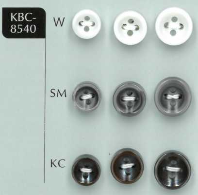 KBC-8540 4-Loch 4 mm dicker genoppter Muschelknopf