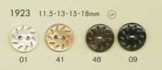 1923 DAIYA BUTTONS 2-Loch-Polyesterknopf in Perlmuttoptik