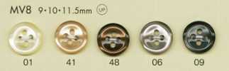 MV8 DAIYA BUTTONS Polyesterknopf in Perlmuttoptik