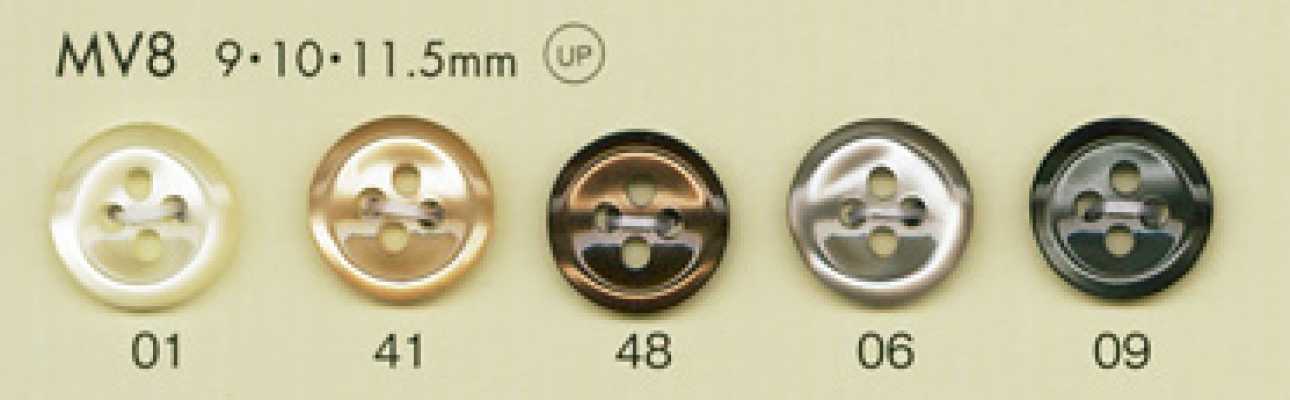 MV8 DAIYA BUTTONS Polyesterknopf in Perlmuttoptik