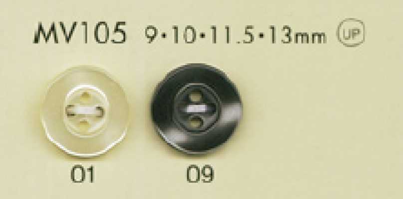MV105 DAIYA BUTTONS Polyesterknopf in Muscheloptik