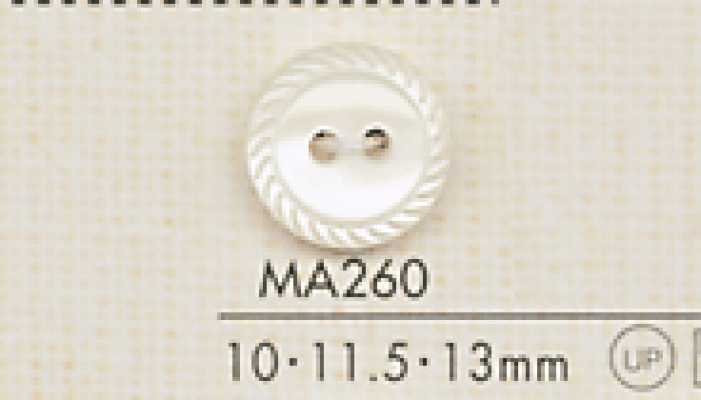 MA260 DAIYA BUTTONS Polyesterknopf in Muscheloptik