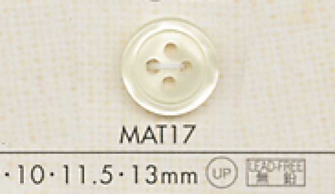 MAT17 DAIYA BUTTONS Polyesterknopf in Muscheloptik