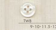 TW8 DAIYA BUTTONS Polyesterknopf in Muscheloptik