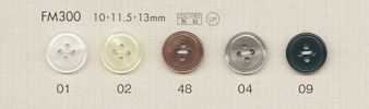 FM300 DAIYA BUTTONS Schalenoptik-Polyesterknopf