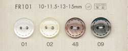 FR101 DAIYA BUTTONS Muschelartiger Polyesterknopf
