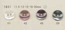1831 DAIYA BUTTONS Polyesterknöpfe in Muscheloptik