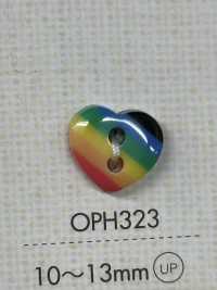 OPH323 DAIYA BUTTONS Herzförmiger Polyesterknopf (Regenbogen)[Taste] DAIYA BUTTON(DAIYA BUTTON) Sub-Foto