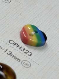 OPH323 DAIYA BUTTONS Herzförmiger Polyesterknopf (Regenbogen)[Taste] DAIYA BUTTON(DAIYA BUTTON) Sub-Foto