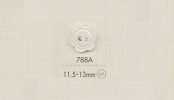 788A DAIYA BUTTONS Zweiloch-Polyesterknopf (Blumenform)