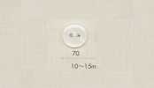 70 DAIYA BUTTONS Zweiloch-Flachknopf aus Polyester in Muscheloptik