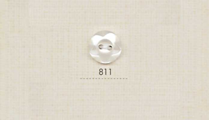 DAIYA BUTTONS Zweiloch-Polyesterknopf in Muscheloptik (3D-Blume)