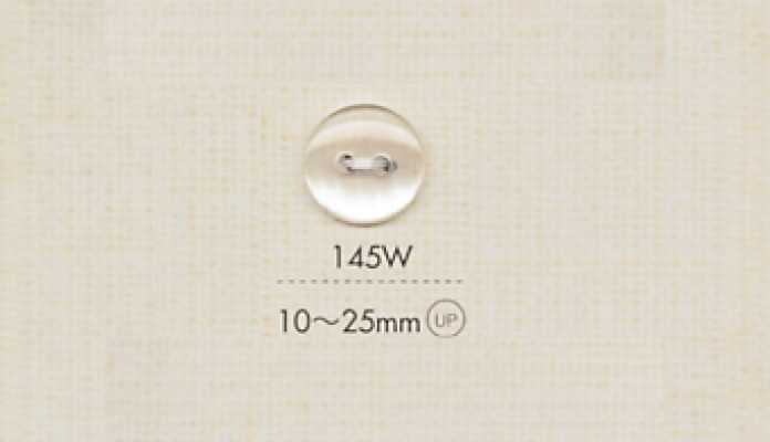 DAIYA BUTTONS Zweiloch-Polyesterknopf in Muscheloptik (halbtransparent)
