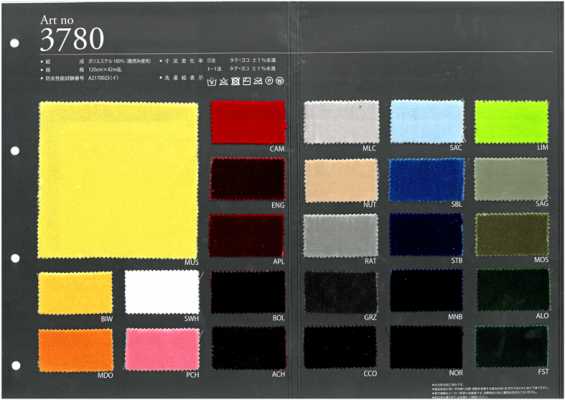 3780 Polyester-Samt, matter Typ