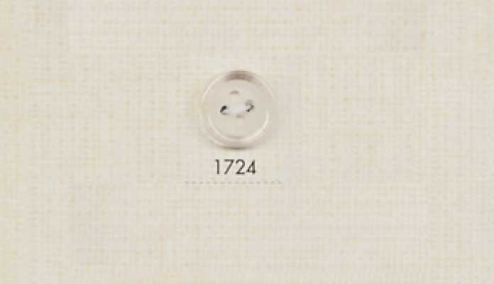 DAIYA BUTTONS 4-Loch-Polyesterknopf (Klare Matte)