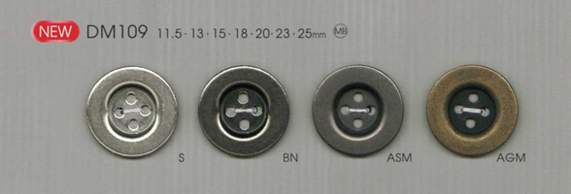 DM109 Schlichter Metallknopf für Hemden und Jacken