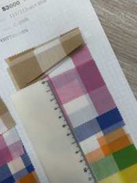 53000 40-fädiges Vichy-Karo/Streifen-Garn, Gefärbt[Textilgewebe] VANCET Unterfoto