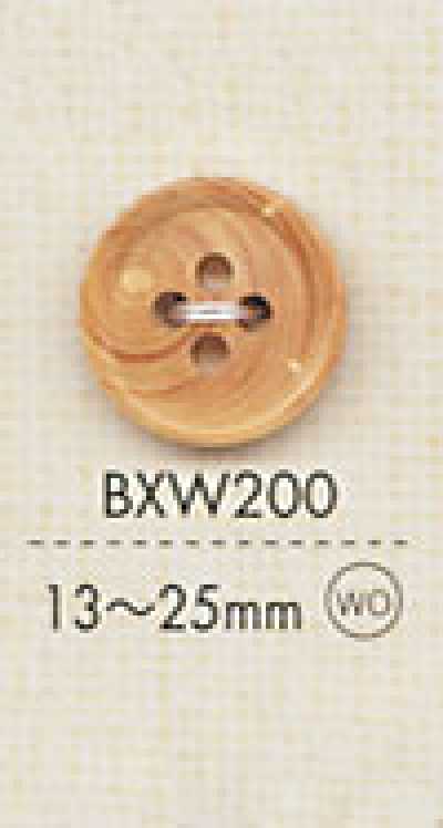 BXW200 Naturholz-Knopf mit vier Löchern