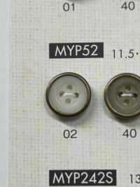 MYP52S Eleganter Silberner 4-Loch-Polyesterknopf[Taste] DAIYA BUTTON(DAIYA BUTTON) Sub-Foto