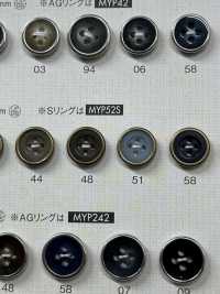 MYP52S Eleganter Silberner 4-Loch-Polyesterknopf[Taste] DAIYA BUTTON(DAIYA BUTTON) Sub-Foto