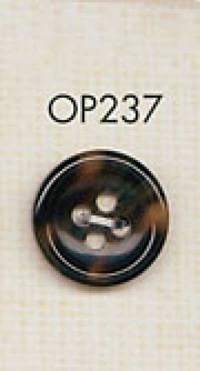 OP237 Luxuriöser 4-Loch-Polyesterknopf im Büffelhorn-Stil