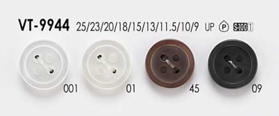 VT-9944 Einfacher Polyester-Knopf in Muscheloptik mit 4 Löchern