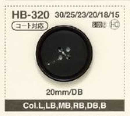 HB-320 Knopf aus natürlichem Wasserbüffelhorn mit 4 Löchern für Mäntel und Jacken