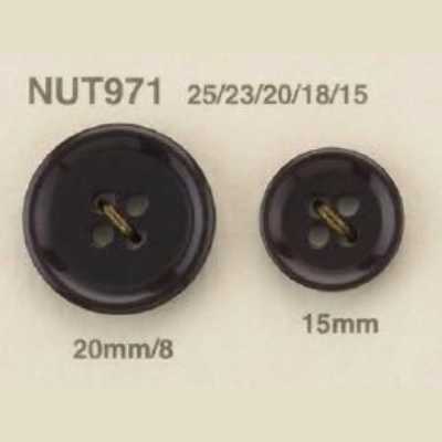 NUT-971 4-Loch-Knopf aus Naturmaterial Nuss